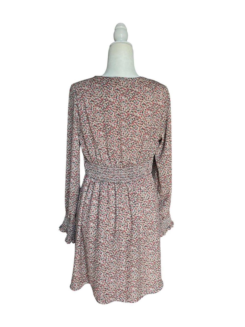 Le Lis Floral V-Neck Long Sleeve Mini Dress Fall Dress Size Large - Picture 3 of 9